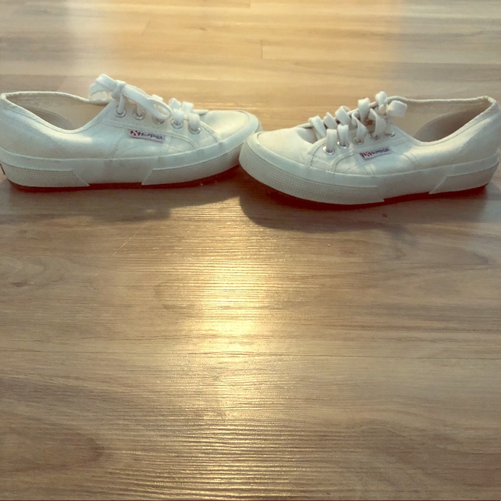 White Superga sneakers